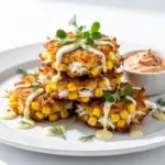 corn and crab fritters - featured image