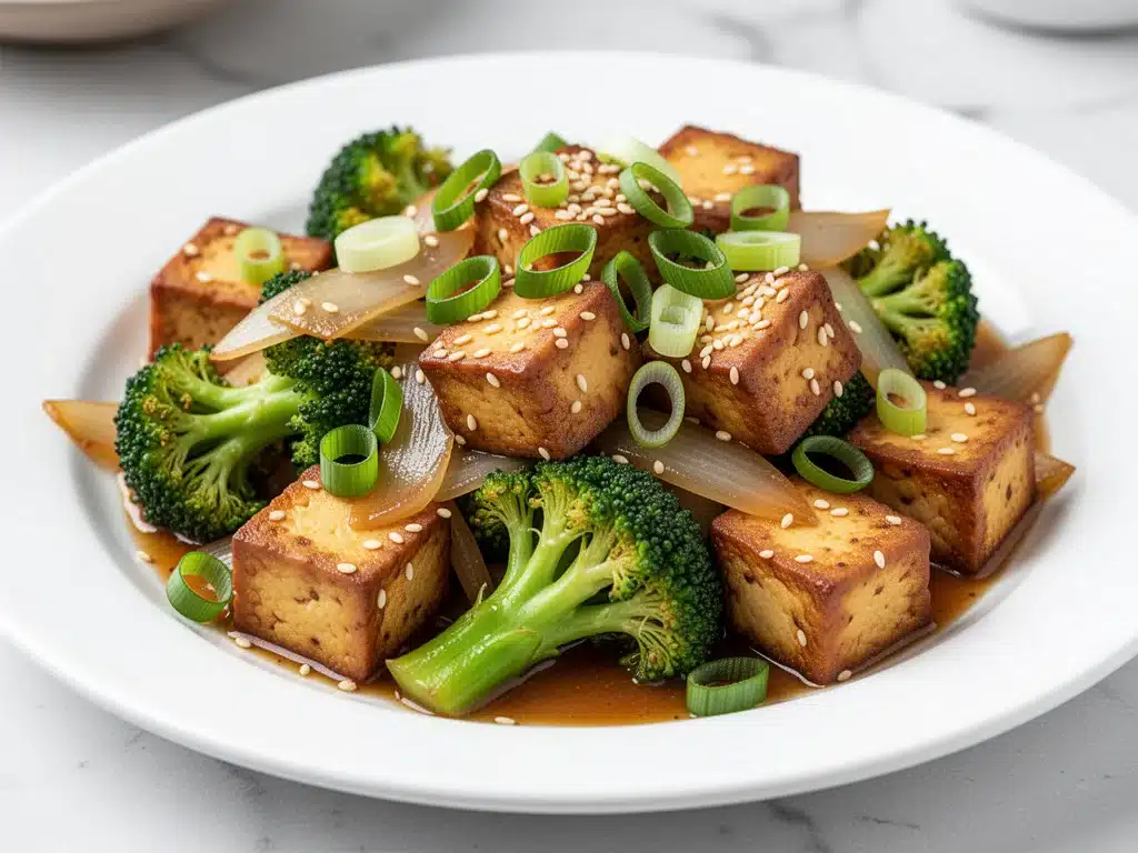 Home 1 Crispy Sesame Ginger Tofu Stir Fry - featured image