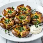 crispy smashed baby potatoes - featured image