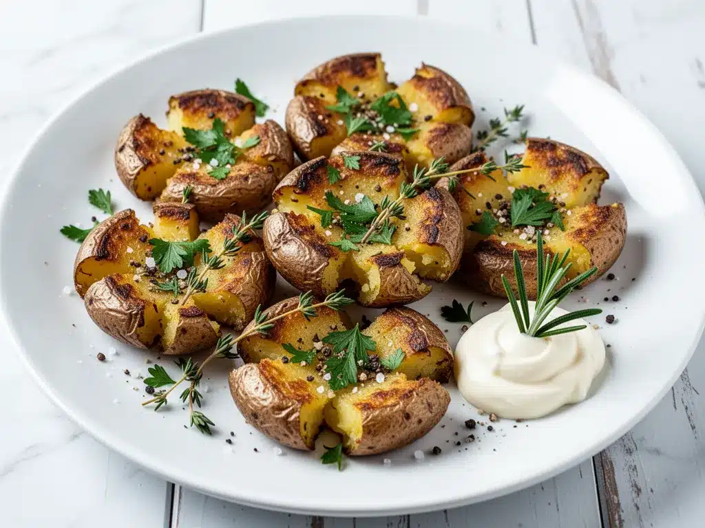 Crispy Smashed Baby Potatoes: Easy Side Dish 4 crispy smashed baby potatoes preparation steps