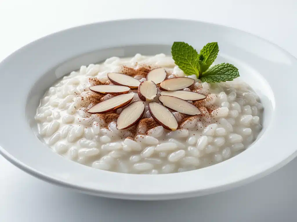 dairy-free almond milk rice pudding - featured image