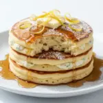 fluffy ricotta lemon pancakes - featured image