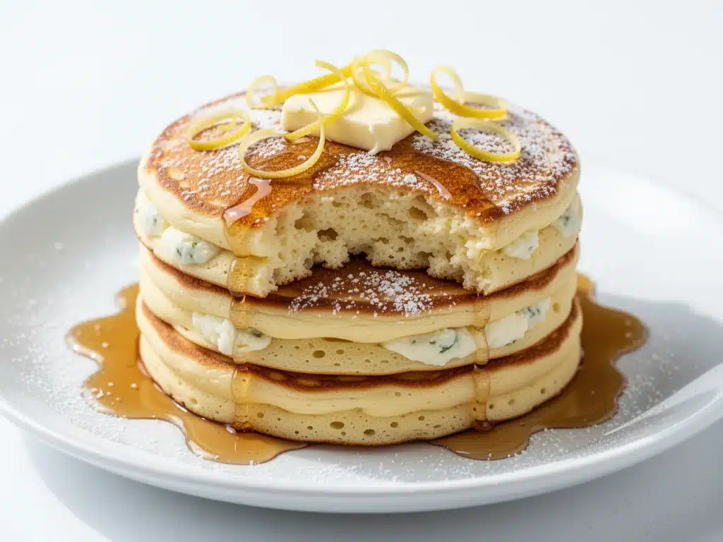 fluffy ricotta lemon pancakes - featured image