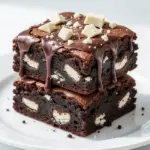 fudgy cookies and cream brownies - featured image