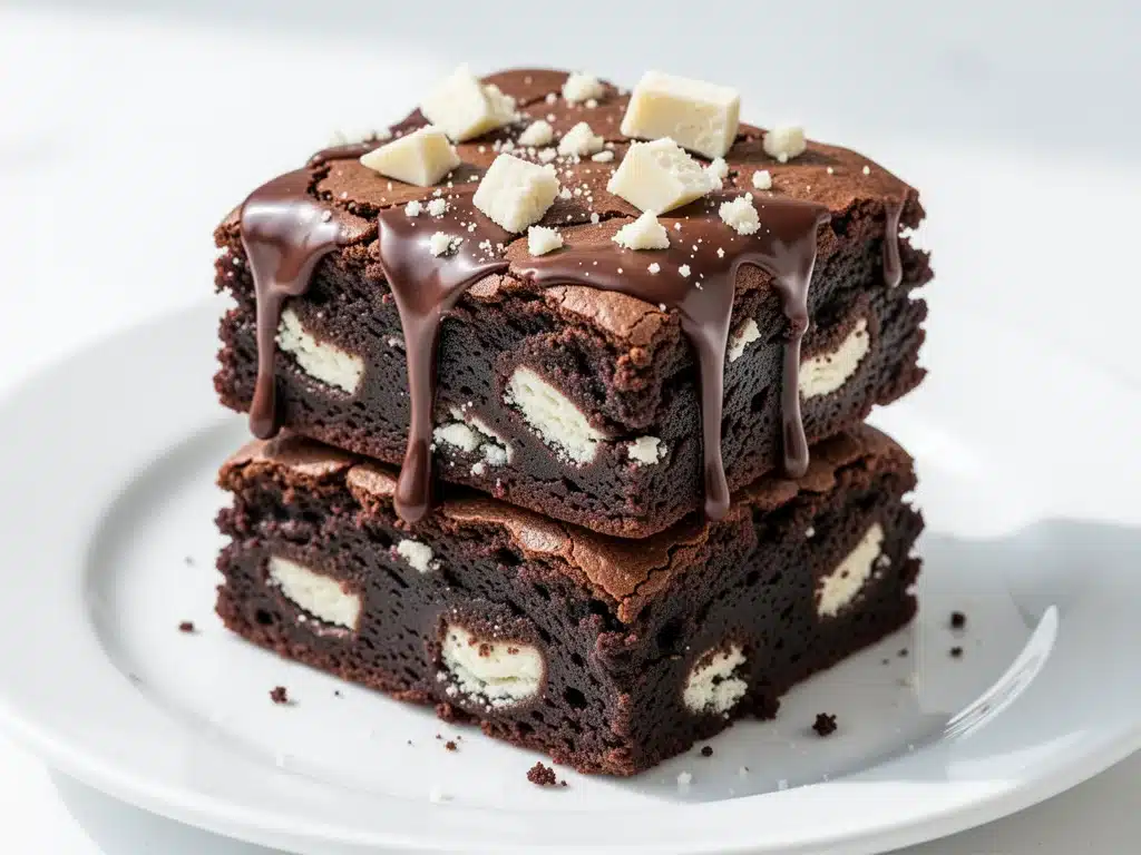 fudgy cookies and cream brownies - featured image