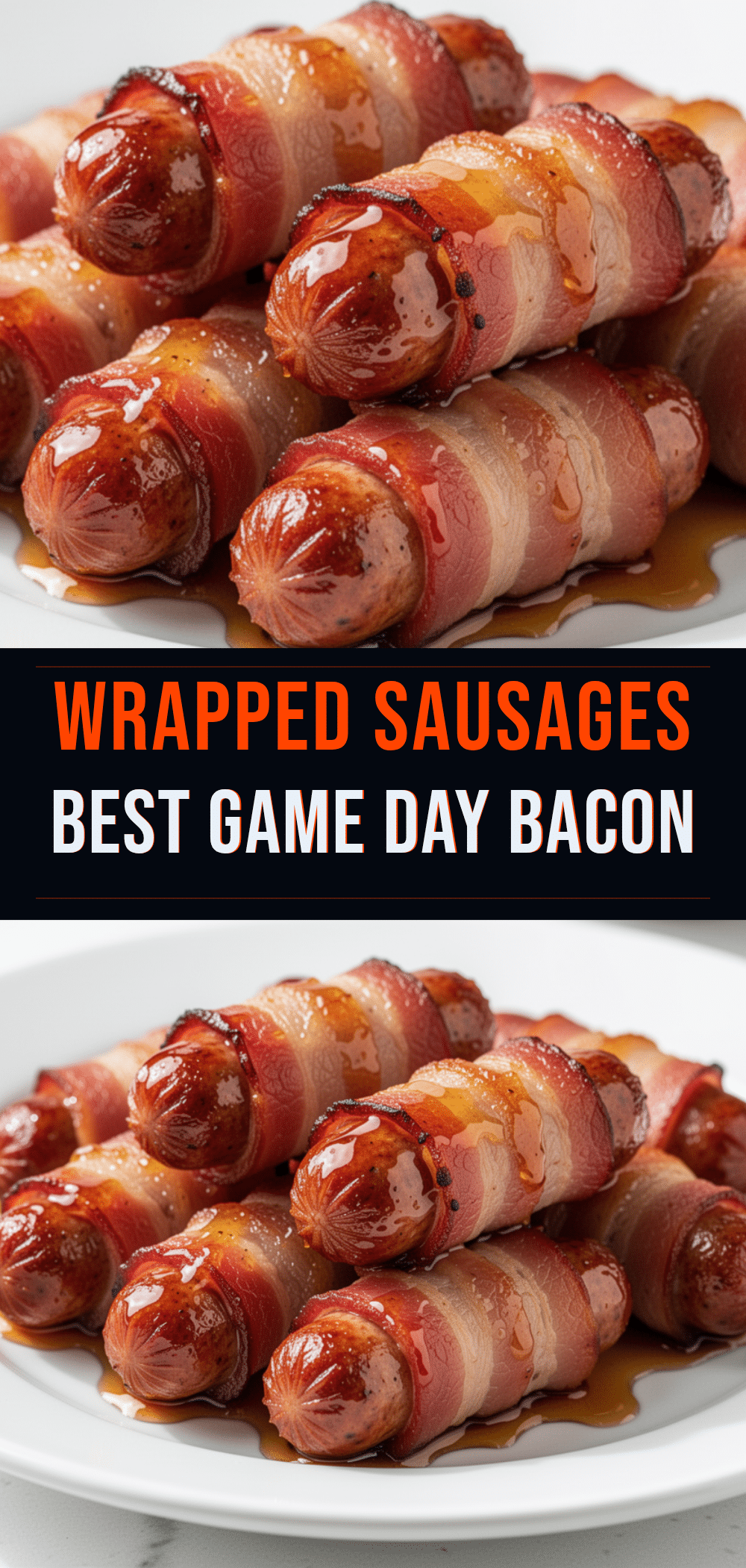 Game Day Bacon Wrapped Cocktail Sausages with Maple Glaze 5 Game Day Bacon Wrapped Cocktail Sausages with Maple Glaze recipe