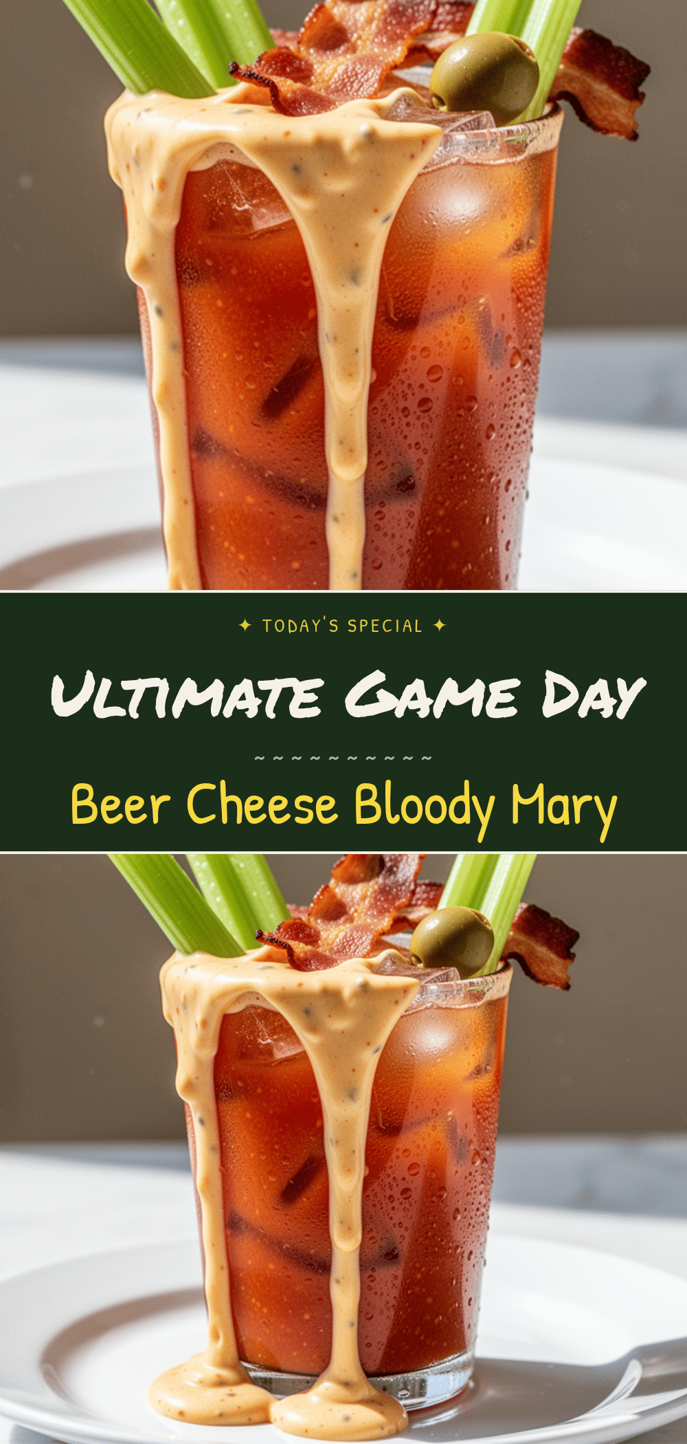 Game Day Beer Cheese Bloody Mary: 5 Easy Game Day Drinks 5 Game Day Beer Cheese Bloody Mary recipe