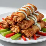 Game Day Buffalo Chicken Egg Rolls - featured image