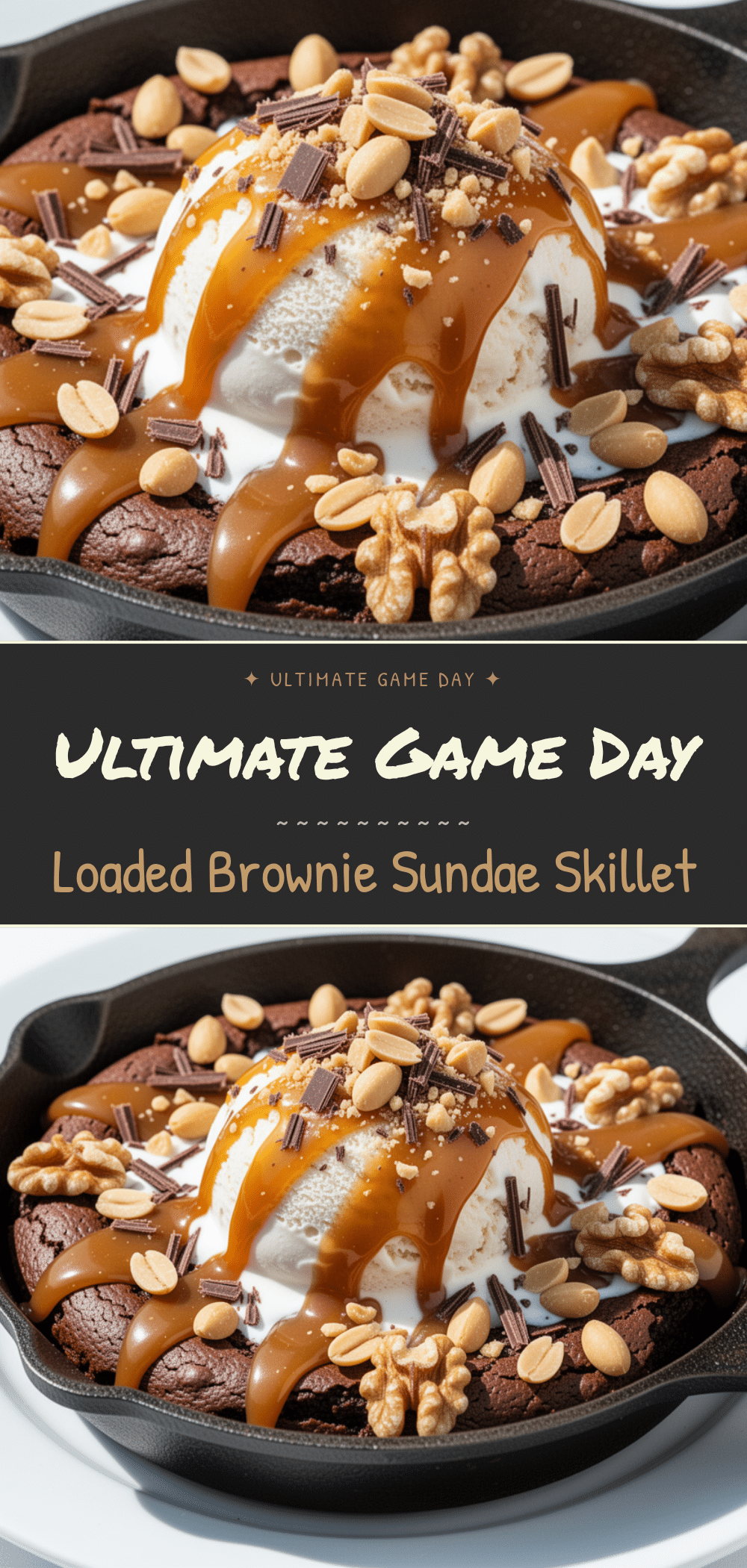 Game Day Loaded Brownie Sundae Skillet: Best 5-Ingredient Recipe 5 Game Day Loaded Brownie Sundae Skillet recipe