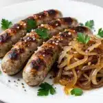 Grilled Bratwurst with Beer Onions - featured image