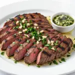 grilled garlic herb flank steak - featured image