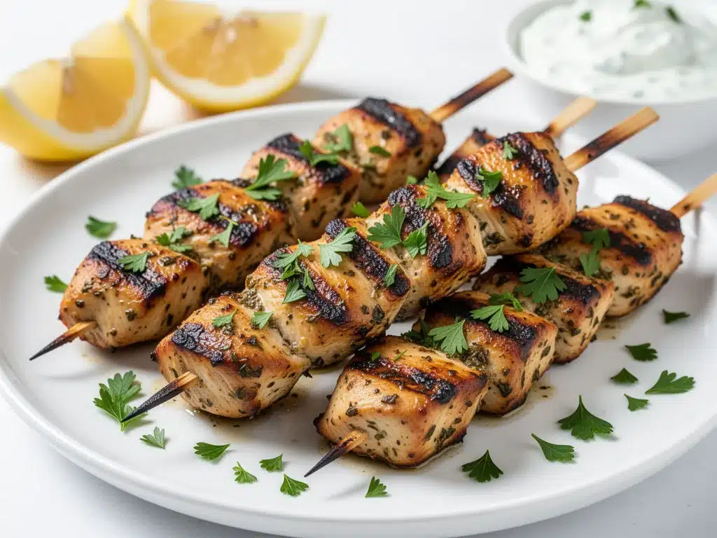 Grilled Greek Chicken Souvlaki Skewers - featured image