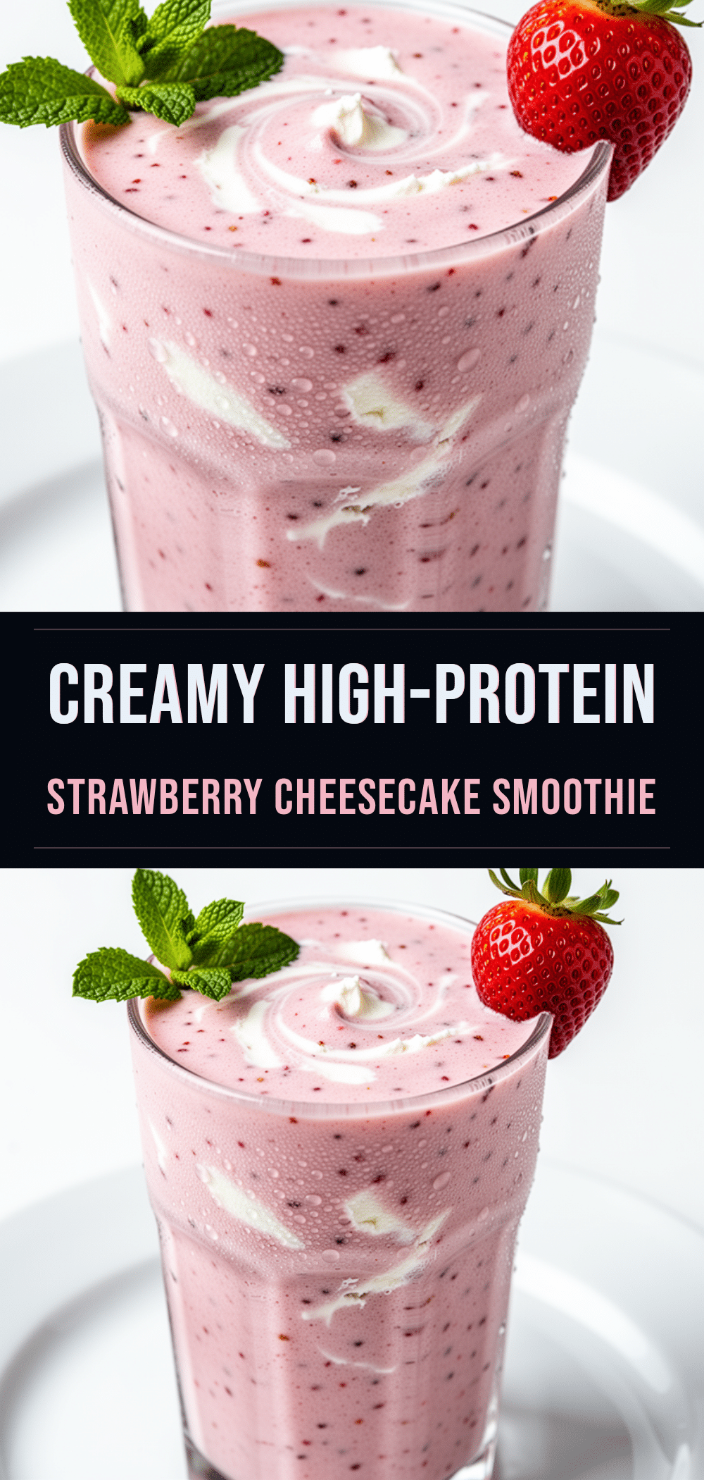 High-Protein Strawberry Cheesecake Smoothie: 3-Ingredient 5 high-protein strawberry cheesecake smoothie recipe