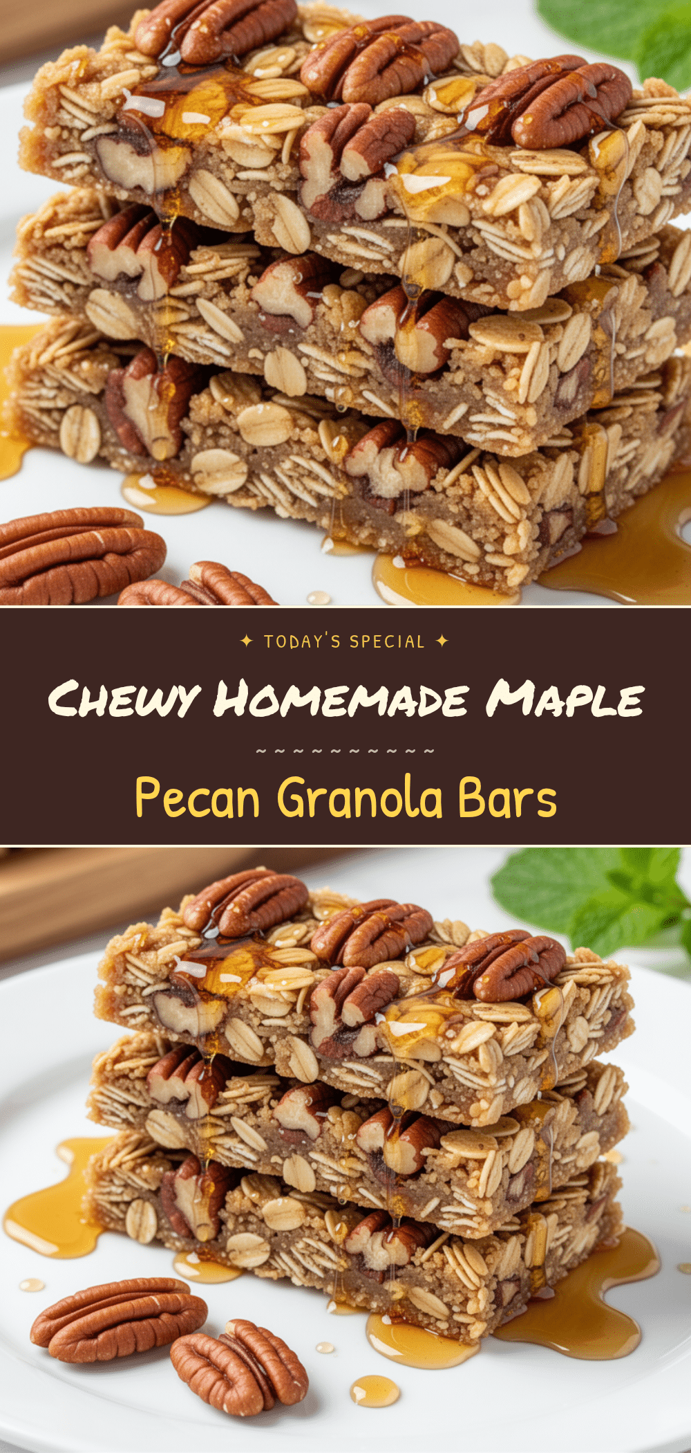 Homemade Maple Pecan Granola Bars: Easy Healthy Snack 5 homemade maple pecan granola bars recipe