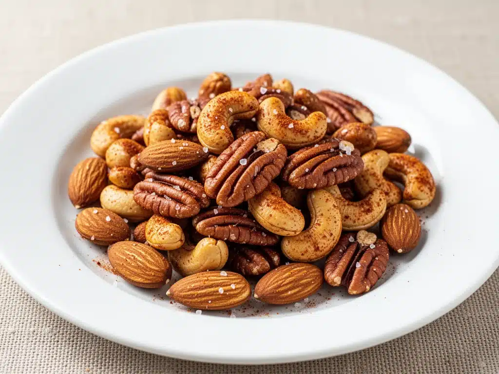 homemade spiced roasted nuts - featured image