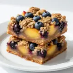 Labor Day Blueberry Peach Crisp Bars - featured image