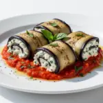 low-carb eggplant lasagna roll-ups - featured image