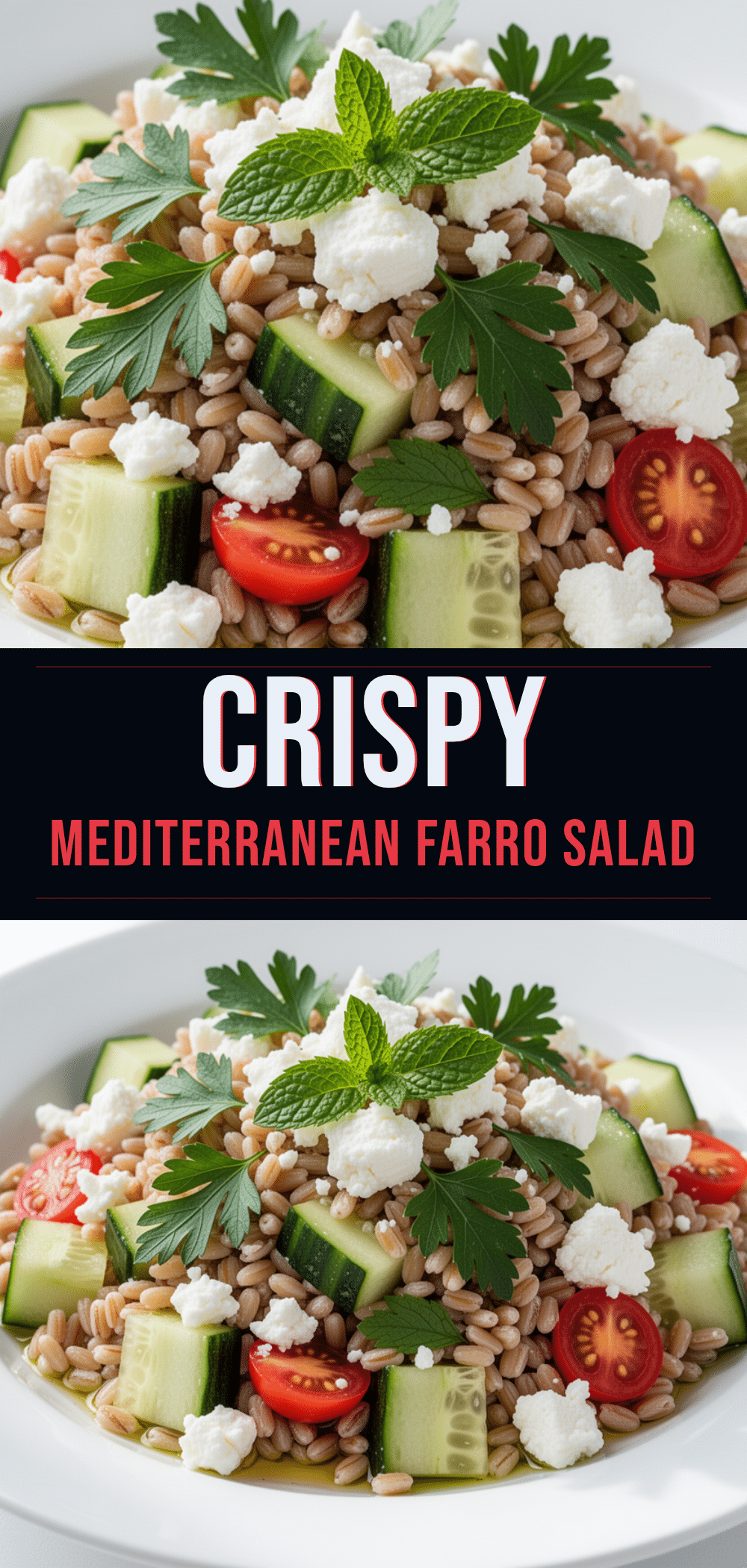 Mediterranean Farro Salad with Cucumber: 5-Step Easy Dinner 5 Mediterranean Farro Salad with Cucumber recipe