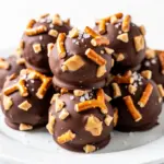 No-Bake Chocolate Peanut Butter Pretzel Bites - featured image