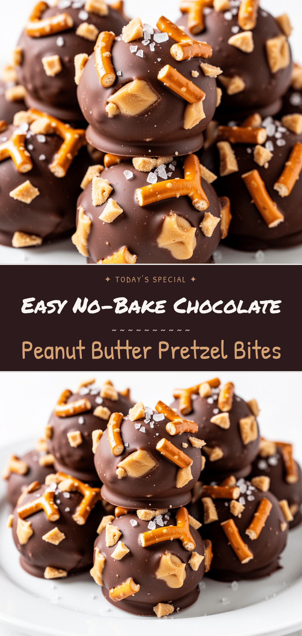 No-Bake Chocolate Peanut Butter Pretzel Bites 5 No-Bake Chocolate Peanut Butter Pretzel Bites recipe