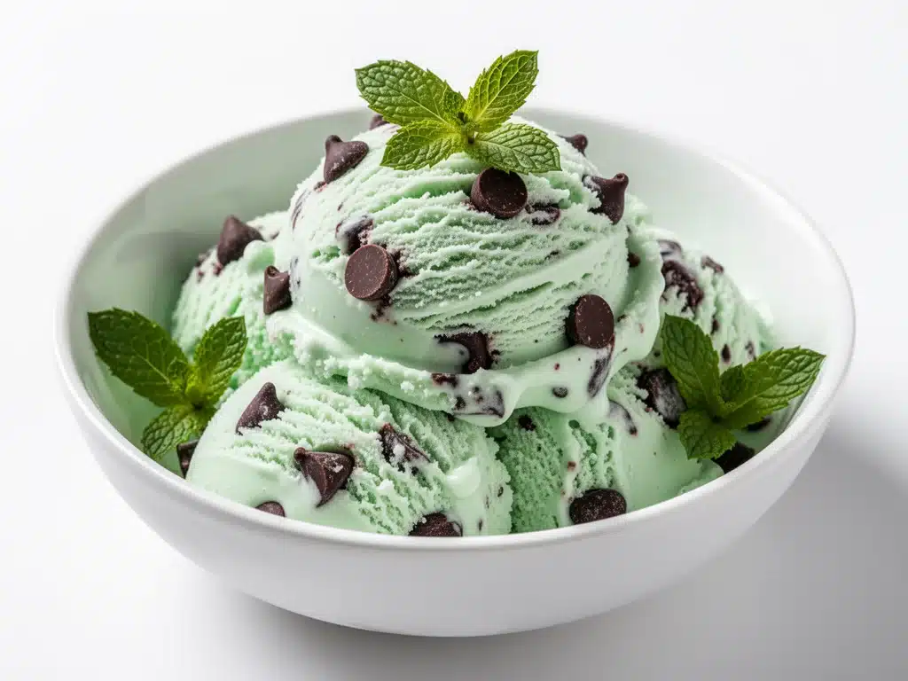 no-churn mint chocolate chip ice cream - featured image