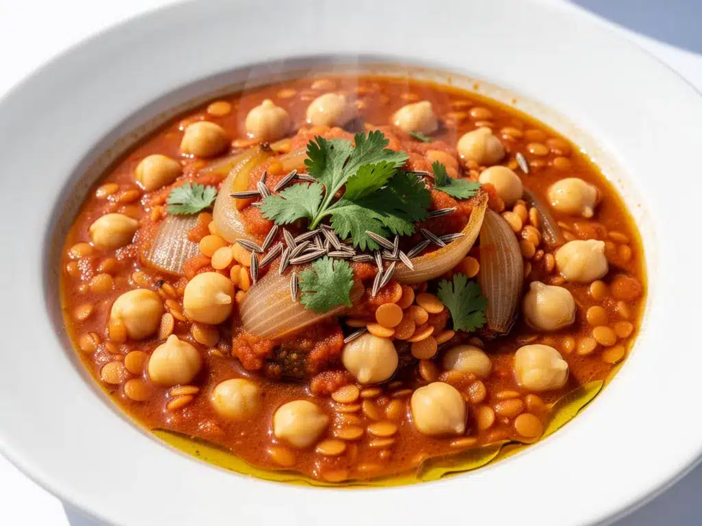 One-Pot Moroccan Chickpea and Lentil Tagine 4 One-Pot Moroccan Chickpea and Lentil Tagine preparation steps