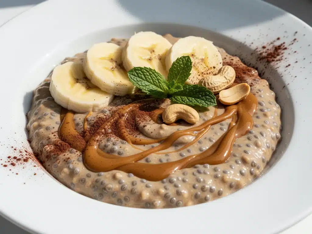 overnight peanut butter banana chia pudding - featured image