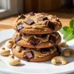 paleo cashew butter chocolate chunk cookies - featured image