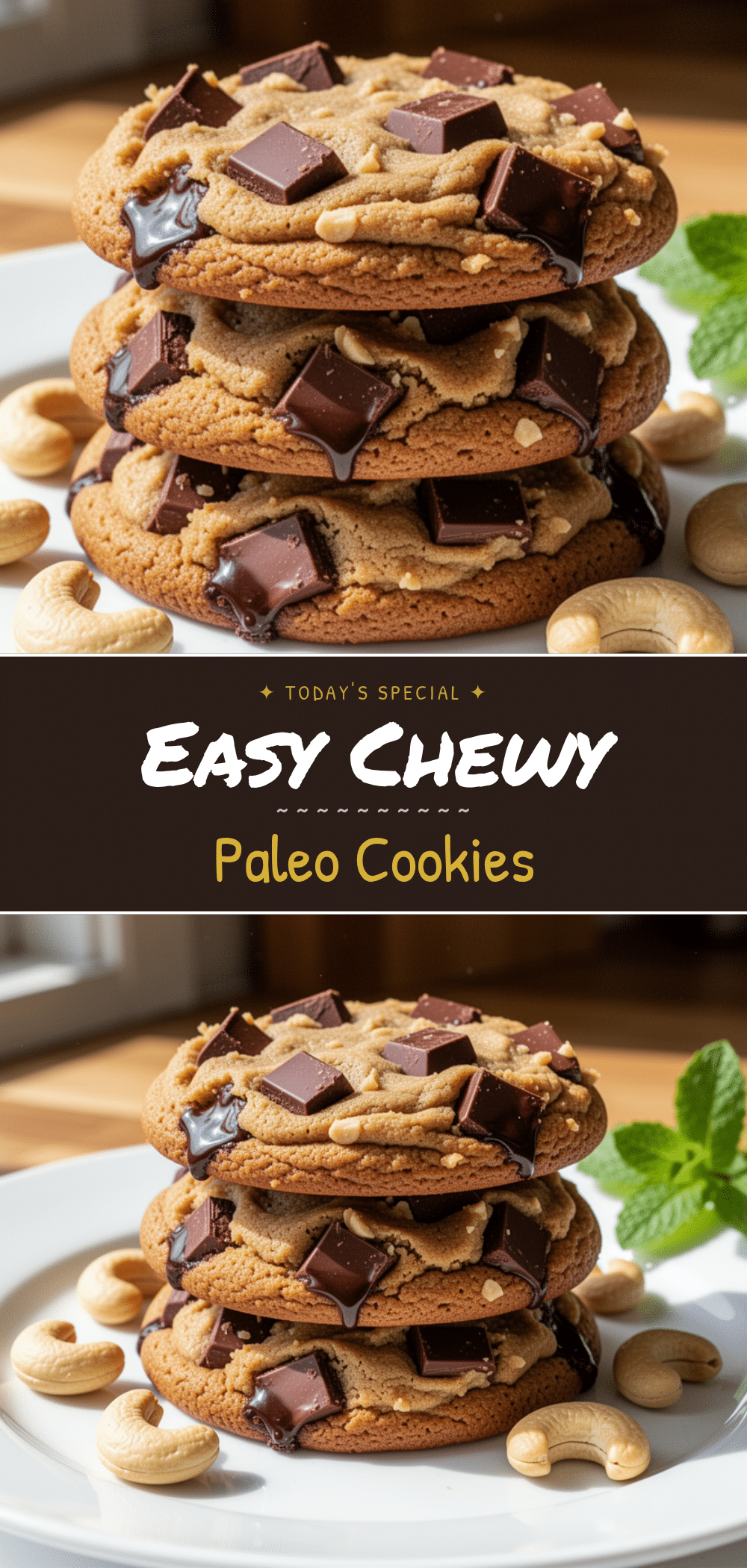 Paleo Cashew Butter Chocolate Chunk Cookies: Best Easy Recipe 5 paleo cashew butter chocolate chunk cookies recipe