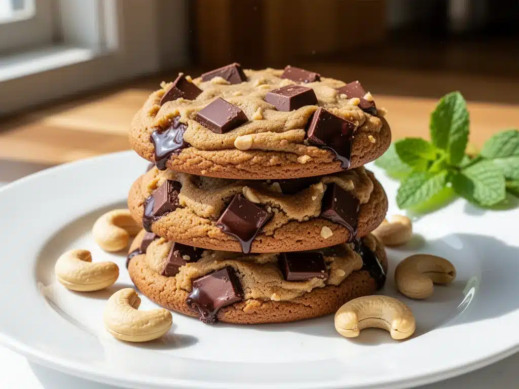 paleo cashew butter chocolate chunk cookies - featured image