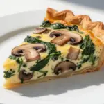 savory spinach and mushroom breakfast quiche - featured image