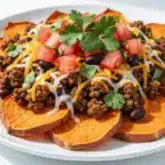 Sheet Pan Loaded Sweet Potato Nachos - featured image