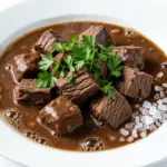 slow cooker beef and guinness stew - featured image