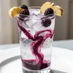 sparkling blackberry ginger mocktail - featured image
