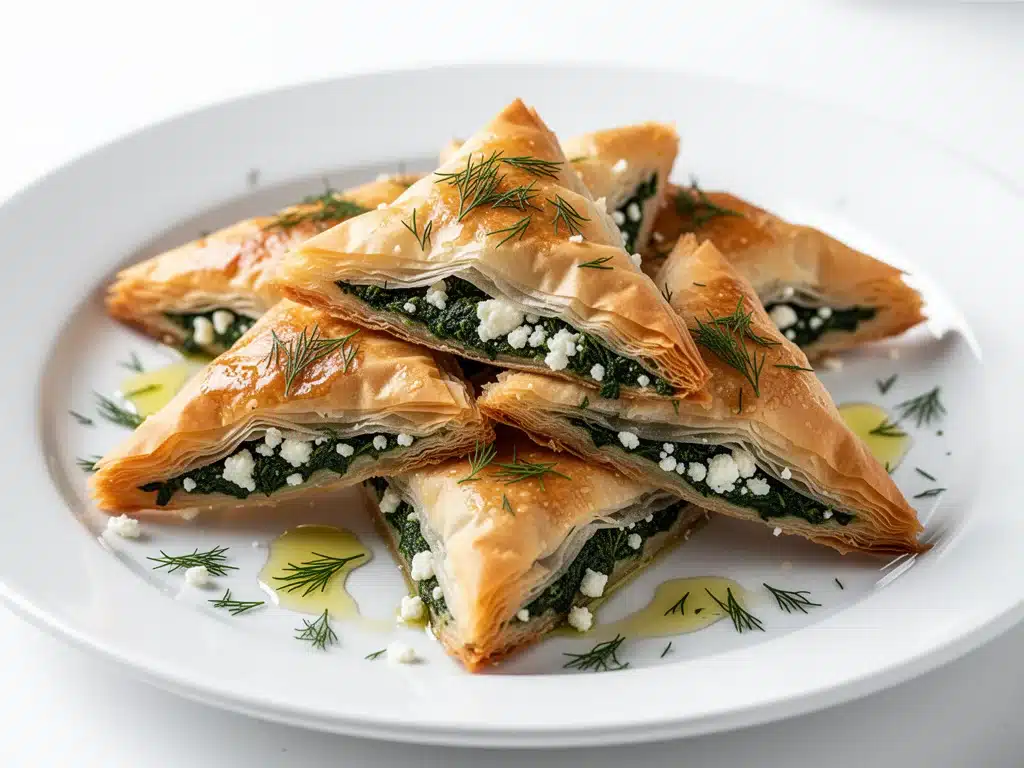 spinach and feta spanakopita - featured image