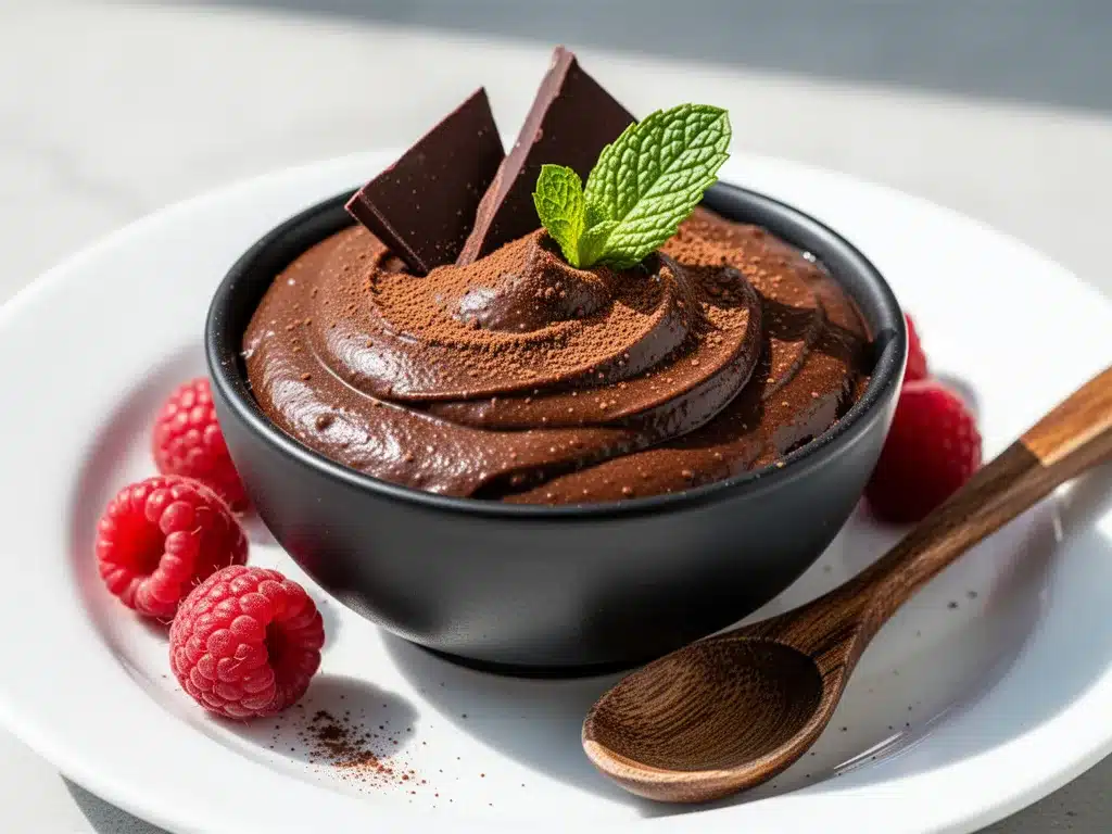 Sugar-Free Dark Chocolate Avocado Pudding: Best No-Bake Healthy Dessert 4 sugar-free dark chocolate avocado pudding preparation steps