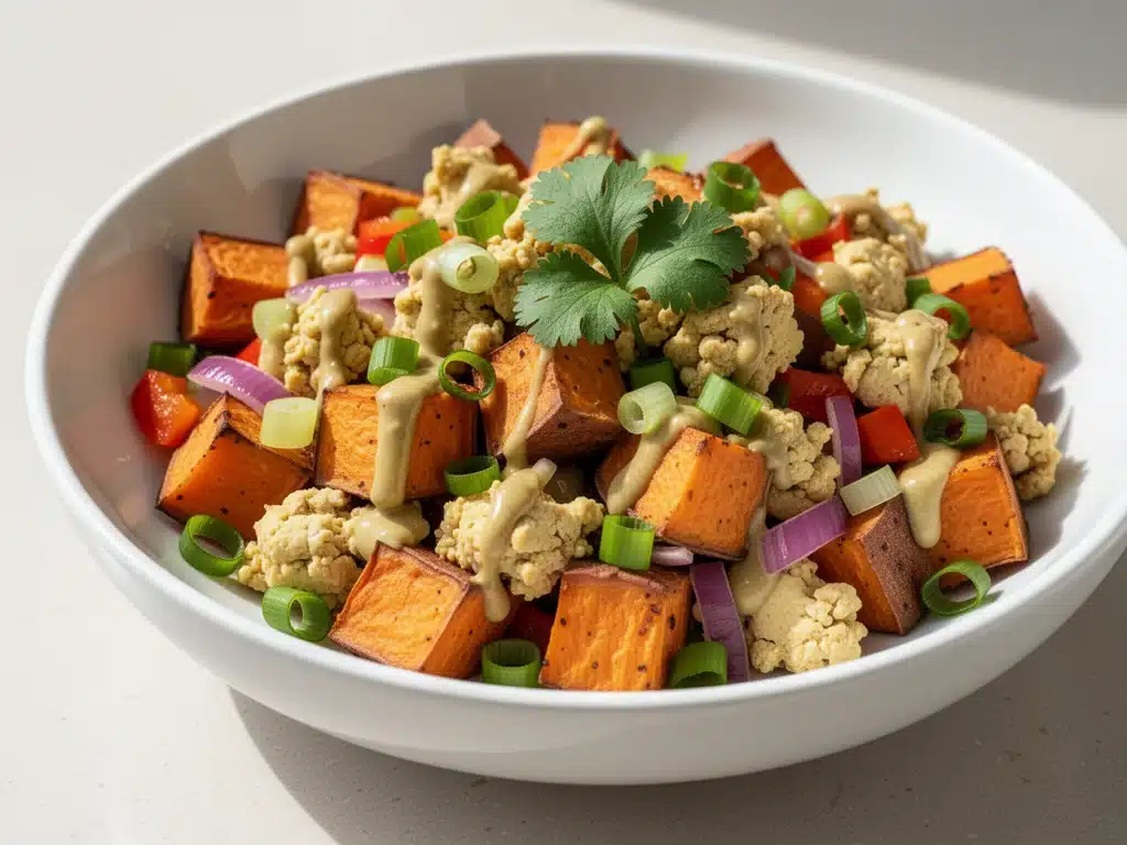 vegan sweet potato breakfast hash - featured image