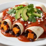 Vegetarian Black Bean and Sweet Potato Enchiladas - featured image