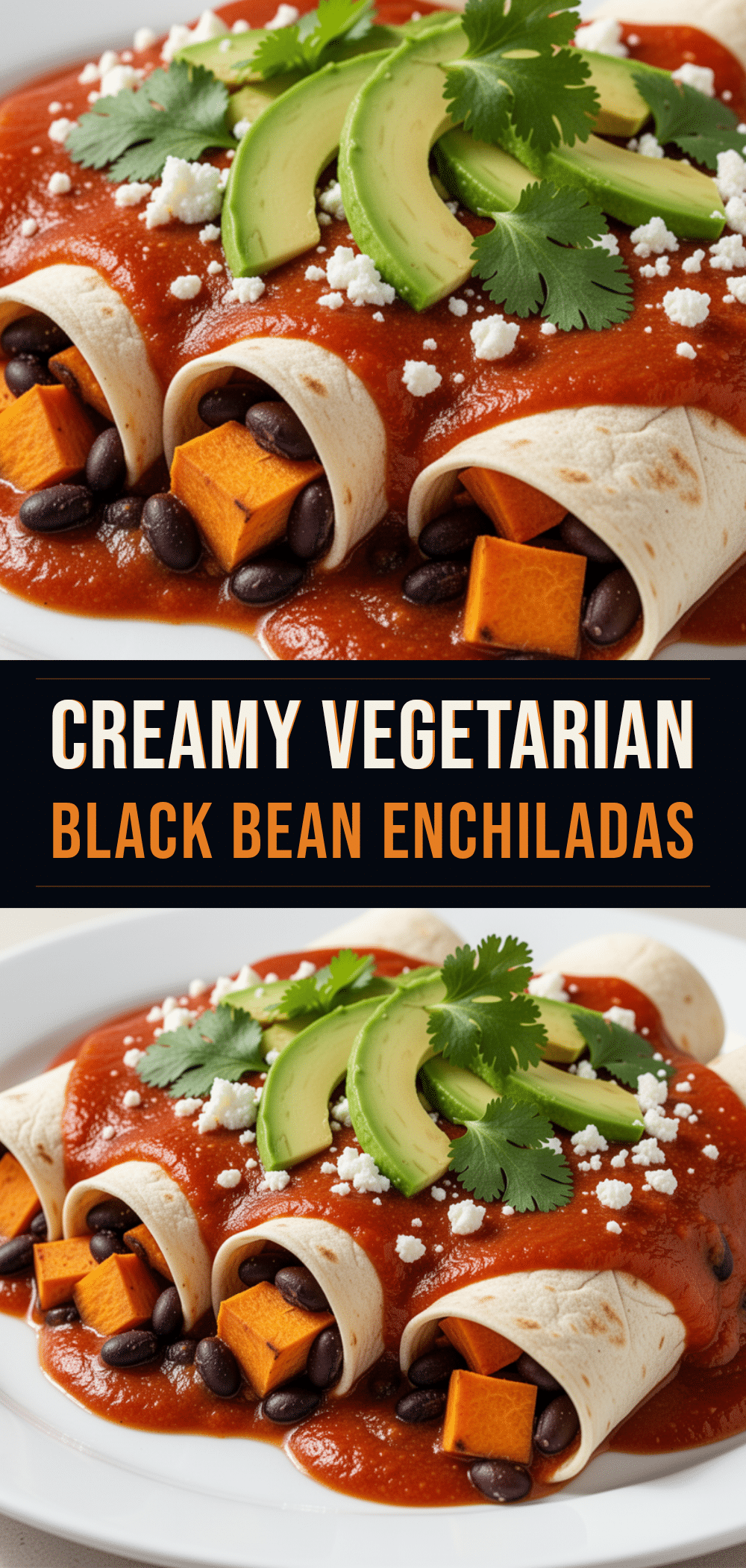 Vegetarian Black Bean and Sweet Potato Enchiladas: Easy Dinner 5 Vegetarian Black Bean and Sweet Potato Enchiladas recipe