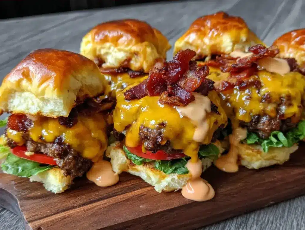 Budget-Friendly Football Tailgate Bacon Cheeseburger Sliders - featured image