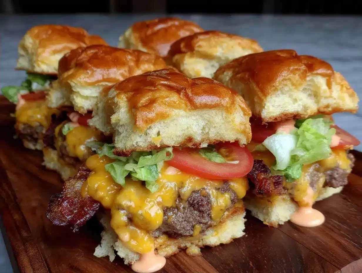 Budget-Friendly Football Tailgate Bacon Cheeseburger Sliders: 1-Serving Meal 4 Budget-Friendly Football Tailgate Bacon Cheeseburger Sliders preparation steps