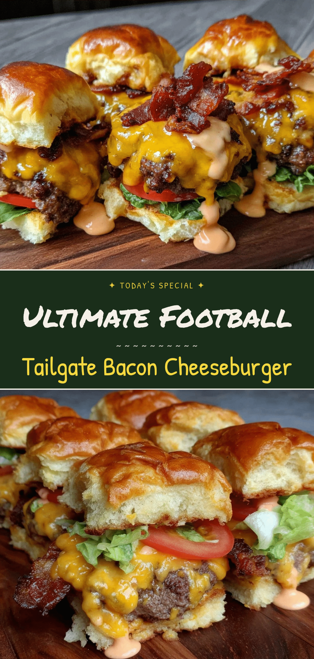 Budget-Friendly Football Tailgate Bacon Cheeseburger Sliders: 1-Serving Meal 5 Budget-Friendly Football Tailgate Bacon Cheeseburger Sliders recipe