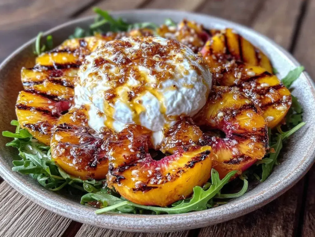 Budget-Friendly Grilled Peach Salad - featured image