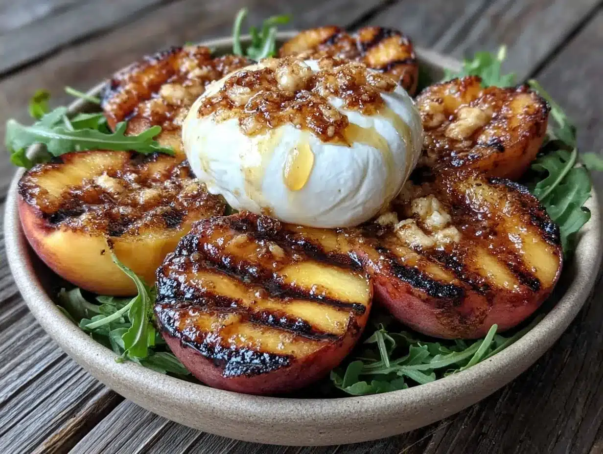 Budget-Friendly Grilled Peach Salad: Easy 4-Ingredient Labor Day Meal Prep 4 Budget-Friendly Grilled Peach Salad preparation steps