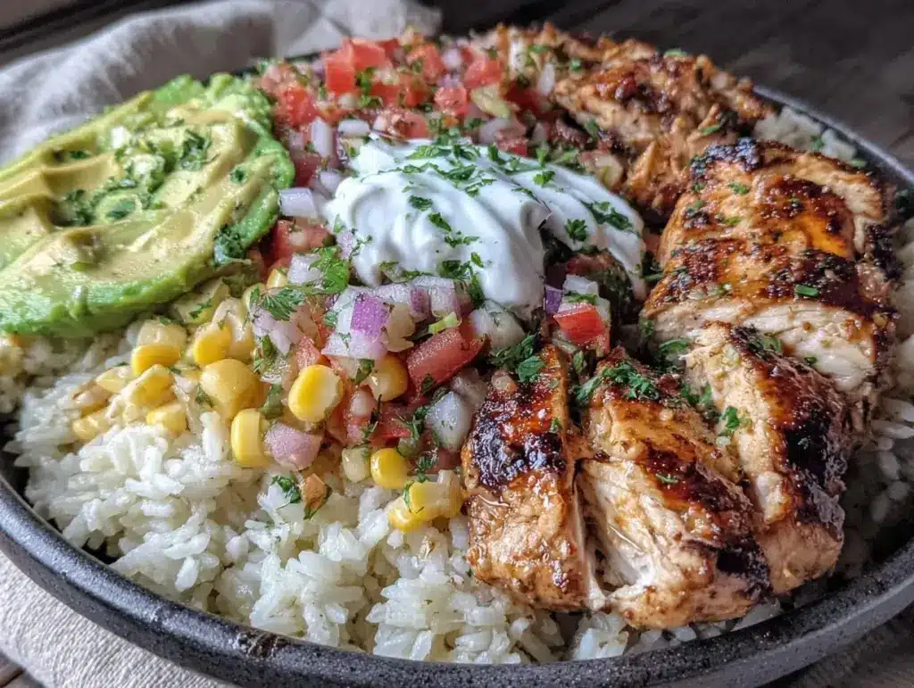 Copycat Chipotle Chicken Burrito Bowls - featured image