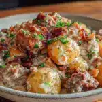 cozy fall sausage potato soup - featured image
