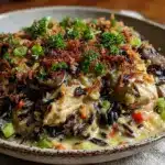 creamy chicken and wild rice casserole - featured image