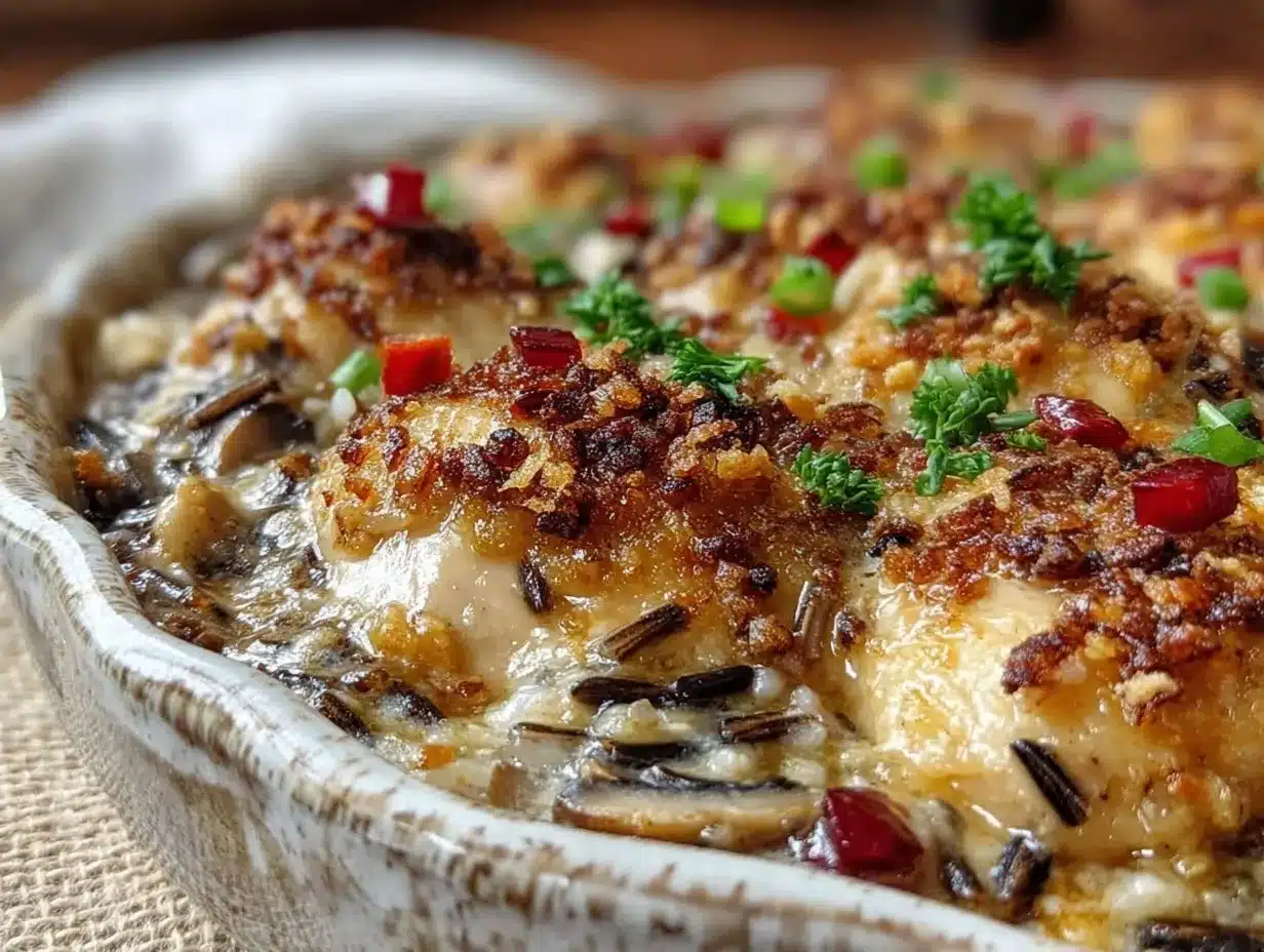 Creamy Chicken and Wild Rice Casserole: 5-Ingredient Comfort Food 4 creamy chicken and wild rice casserole preparation steps