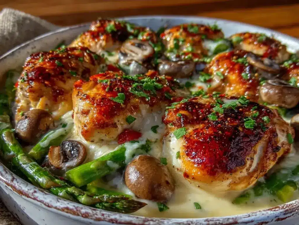 creamy garlic parmesan chicken skillet - featured image