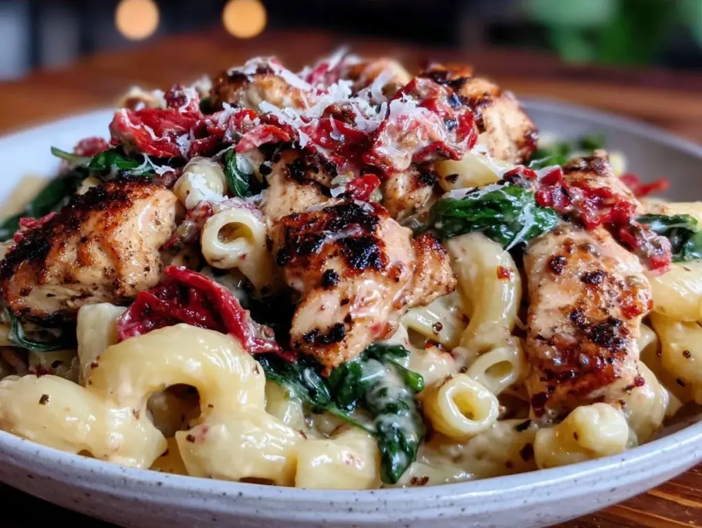 creamy tuscan chicken pasta - featured image